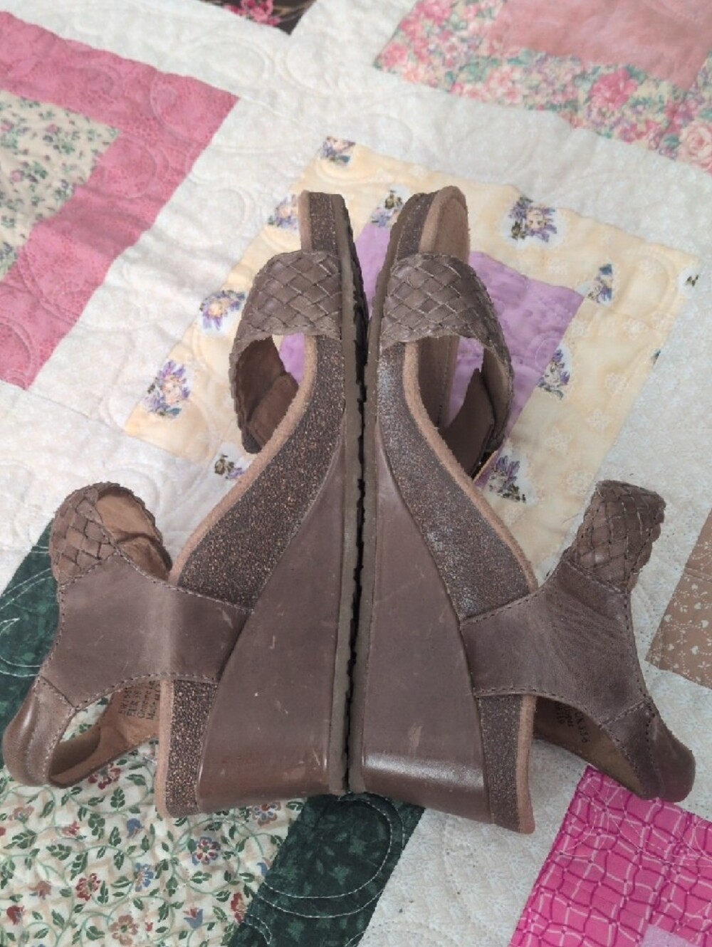 Aetrex Taupe Braided Slingback Sandals - Picture 5 of 9